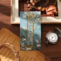 Exquisite metal hollow bookmark with Van Gogh almond blossom backing card, vintage style. - Almond Blossom (Simple Pack)