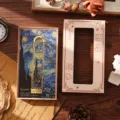 Metal hollow bookmark with Starry Night art card, elegant vintage book page clip gift. - Starry Night Dream (Gift Box Set)