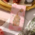 Metal hollow bookmark with rose window design, exquisite gift page clip for reading. - Pink Rose