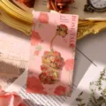 Rose metal hollow bookmark with chain, vintage floral page marker for books and gifts. - Red Rose