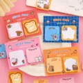 Set di note adesive cartone carino blocchi note animali cancelleria regalo scolastico - Confezione da 10