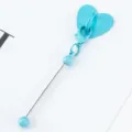 DIY pendentif crochet cœur en métal bleu bureau tasse d'eau crochet adhésif accessoire SKU - Bleu Bonbon