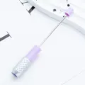 Pencil extender with metal knurled grip and purple sleeve for comfortable writing and sketching. - Candy Purple