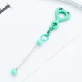 Paille en silicone verte pendentif, accessoire de tasse DIY pour tasses 8-10mm - Vert menthe bonbon