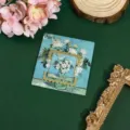 Vintage oil painting metal bookmark set with backing card white rose exquisite gift - Masterpiece Moments - White Roses