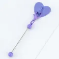 DIY Pendentif Cœur Violet Perlé Crochet Métal Accessoire DIY Décoratif Suspendu Composant - Violet Bonbon