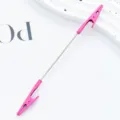 DIY beaded metal crocodile clip memo card holder for desktop office and note display use. - Rose Red