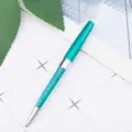Luxury crystal metal ballpoint pen with sparkling rhinestones in teal for office school supplies. - Peacock Blue