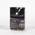 24-color fineliner pens set 0.4mm ultra-fine tip colorful sketching journaling art markers pack - 24 Brushes