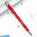 Red metal ballpoint pen with silver clip and sleek aluminum barrel for smooth writing. - Bullet Tip 1.0 / Painted Dark Old Red