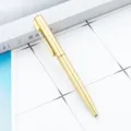 Golden metal ballpoint pen portable short twist ball point pen for office and school use. - Gold