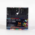 36 Colors Fineliner Pen Set 0.4mm Fine Point Colored Drawing Pens for Journaling Art - 36 Pieces