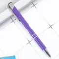 Purple metal ballpoint pen with aluminum barrel and silver clip for business or office use. - Bullet Tip 1.0 / Painted Candy Purple