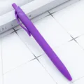 Penna a sfera retrattile in gomma viola, penna in plastica a scrittura liscia per cancelleria da ufficio. - Viola scuro