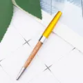 Elegant gold crystal ballpoint pen with sparkling stones for office and school stationery use. - Golden Yellow