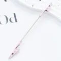 DIY beadable memo clip metal double alligator clip card holder note display stand desktop tool - Candy Pink
