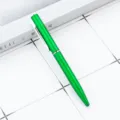 Portable green twist ballpoint pen, short 10cm pocket metal pen for office school daily use. - Dark Green