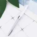 Crystal Metal Ballpoint Pen White Executive Office Stationery Gift Writing Instrument - White