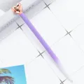 Penna a sfera glitterata viola sfumata con grazioso top a cuore per ufficio e scuola. - Sfumatura Bianco Viola