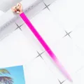 Penna a sfera creativa a forma di cuore rosa con corpo glitterato sfumato regalo. - Sfumatura Rosso Rosa