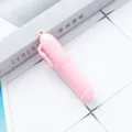 Mini stylo a bille en plastique rose avec boucle porte-cles stylo de poche pour bureau ecole - Rose Bonbon