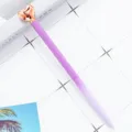 Penna a sfera glitterata sfumata viola con cuore in oro rosa, simpatico regalo di cancelleria. - sfumatura viola
