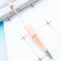 Ροζ στυλό με γκλίτερ για χάντρες DIY με μεταλλικό στέλεχος και διακοσμητικό κορμό - Macaron Έντονο Ροζ
