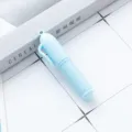 Mini stylo à bille en plastique portable avec trou de suspension, stylo de poche mignon pour. - Bleu Bonbon