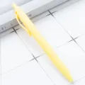 Penna a sfera retrattile giallo macaron finitura opaca gommata per ufficio scuola - Giallo Crema