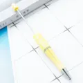 DIY κίτρινο στυλό με χάντρες γκλίτερ διαβάθμισης με μεταλλική άκρη για γραφική ύλη - Macaron Απαλό Κίτρινο