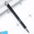 Classic black metal ballpoint pen with silver accents for business office and daily writing. - Bullet Tip 1.0 / Black