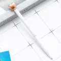 Penna a sfera bianca con cuore in oro rosa simpatici articoli di cancelleria scuola - Bianco con Parti Oro Rosa