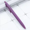 Penna a sfera retrattile opaca viola, penna in plastica liscia per ufficio e scuola. - Viola scuro