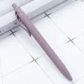 Penna a sfera a scatto viola opaco colore macaron penna promozionale in plastica per ufficio - Viola grigiastro