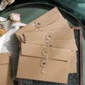 Cartelline in carta kraft A5 chiusura con cordino e bottone buste per documenti stile vintage - 5 Pezzi
