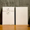 Busta bianca con cordino, custodia di cancelleria vintage minimalista per foto e documenti. - 5 Pezzi / Bianco