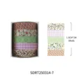 Set nastro washi 5 rotoli tema piante floreale nastro adesivo decorativo fai da te 1cmx2m - Stile Messaggio (SDRT250314-7) / 5 Rotoli