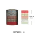 Set di nastro washi con motivi vintage, 5 rotoli di nastri decorativi, 1,0 cm per 2 m. - Stile Messaggio (SDRT250314-12) / 5 Rotoli