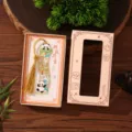 Segnalibro in metallo panda stile cinese con nappa in confezione regalo carino regalo creativo - Tema Buona Fortuna / Scatola regalo