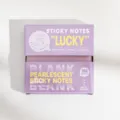 Boite distributeur de notes adhésives perle violet bloc memo papeterie etudiant - Raisin charnu