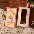 Segnalibro in metallo cavo con simpatico cartone e confezione regalo elegante. - Scatola regalo / Mela