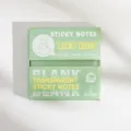 Boîte distributeur de notes adhésives perles, 76x76mm, 100 feuilles par boîte, vert. - Manchot polaire - 105 autocollants