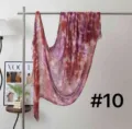 Tie-dye modal wrinkle scarf detail, soft rayon long sun protection shawl wrap. - Style #10