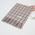 Gezellige ruit winter sjaal voor vrouwen, klassiek zwart ruitjes patroon zacht warme sjaal. - Stijl 3 / 68-190cm