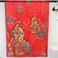 Red Chinese style silk scarf elegant floral print long shawl for women versatile fashion accessory - 70-180cm / Style 5