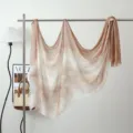 Detailed view of the elegant gradient printed modal cotton women shawl and scarf texture. - Ink Wash #1