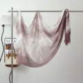Ink-wash modal women's shawl scarf with stylish tie-dye pattern and frayed hem details. - Ink Wash #8