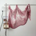 Ink wash modal cotton shawl scarf for women, elegant red white gradient print design detail. - Ink Wash #9