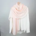 Solid pink long linen scarf for women, lightweight vintage elegant shawl for spring wardrobe. - 180cm / Nude Pink
