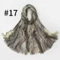 Gradient modal scarf for women, long pleated shawl and stylish wrap for daily wear. - 17#